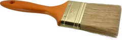 Premier Paint Roller - 3" Flat Hog Varnish Brush - 3" Bristle Length, 7-1/2" Wood Handle - USA Tool & Supply