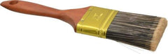 Premier Paint Roller - 2-1/2" Flat Synthetic Varnish Brush - 2-3/4" Bristle Length, 6-3/4" Wood Handle - USA Tool & Supply