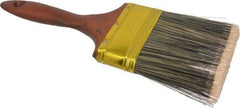 Premier Paint Roller - 4" Flat Synthetic Varnish Brush - 3-1/2" Bristle Length, 6" Wood Handle - USA Tool & Supply