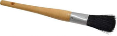 Premier Paint Roller - 3/4" Oval Hog Sash Brush - 2-1/2" Bristle Length, 8" Wood Handle - USA Tool & Supply