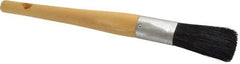 Premier Paint Roller - 1" Oval Hog Sash Brush - 2-3/4" Bristle Length, 8" Wood Handle - USA Tool & Supply