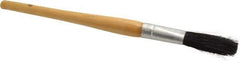 Premier Paint Roller - 1/4" Oval Hog Sash Brush - 1-3/4" Bristle Length, 5" Wood Handle - USA Tool & Supply