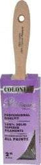 Premier Paint Roller - 2" Flat Synthetic Varnish Brush - 2-3/4" Bristle Length, 7-1/2" Wood Handle - USA Tool & Supply