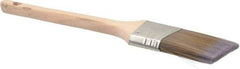 Premier Paint Roller - 2" Angled Synthetic Sash Brush - 2-3/4" Bristle Length, 9" Wood Rattail Handle - USA Tool & Supply
