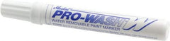 Markal - White Oil-Based Paint Marker - Fine Tip, Alcohol Base Ink - USA Tool & Supply