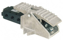 Parker - 0.83 CV Rate, 1/4" NPT Inlet Direct Air 2 Mechanical Spool Valve - 4 Way, 2 Position, 150 Max psi, Treadle Manual Return - USA Tool & Supply