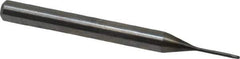 OSG - 0.8mm Diam, 0.6mm LOC, 2 Flute Solid Carbide Ball End Mill - WXL Finish, Single End, 45mm OAL, 4mm Shank Diam, Spiral Flute - USA Tool & Supply