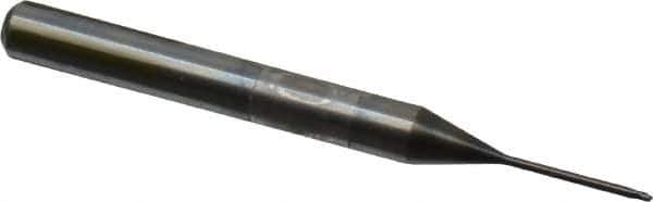 OSG - 0.8mm Diam, 0.6mm LOC, 2 Flute Solid Carbide Ball End Mill - WXL Finish, Single End, 45mm OAL, 4mm Shank Diam, Spiral Flute - USA Tool & Supply