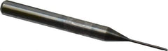 OSG - 0.8mm Diam, 0.6mm LOC, 2 Flute Solid Carbide Ball End Mill - WXL Finish, Single End, 45mm OAL, 4mm Shank Diam, Spiral Flute - USA Tool & Supply