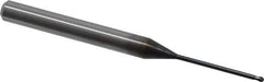 OSG - 1mm Diam, 0.8mm LOC, 2 Flute Solid Carbide Ball End Mill - WXL Finish, Single End, 50mm OAL, 4mm Shank Diam, Spiral Flute - USA Tool & Supply