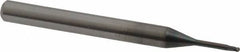 OSG - 1.2mm Diam, 1mm LOC, 2 Flute Solid Carbide Ball End Mill - WXL Finish, Single End, 45mm OAL, 4mm Shank Diam, Spiral Flute - USA Tool & Supply