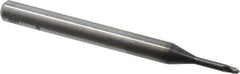 OSG - 1.5mm Diam, 1.2mm LOC, 2 Flute Solid Carbide Ball End Mill - WXL Finish, Single End, 45mm OAL, 4mm Shank Diam, Spiral Flute - USA Tool & Supply