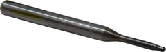 OSG - 2mm Diam, 1.6mm LOC, 2 Flute Solid Carbide Ball End Mill - WXL Finish, Single End, 45mm OAL, 4mm Shank Diam, Spiral Flute - USA Tool & Supply