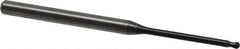 OSG - 2mm Diam, 1.6mm LOC, 2 Flute Solid Carbide Ball End Mill - WXL Finish, Single End, 65mm OAL, 4mm Shank Diam, Spiral Flute - USA Tool & Supply