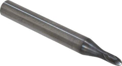 OSG - 3mm Diam, 2.4mm LOC, 2 Flute Solid Carbide Ball End Mill - WXL Finish, Single End, 50mm OAL, 6mm Shank Diam, Spiral Flute - USA Tool & Supply