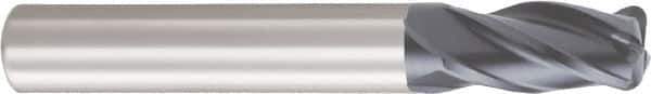 OSG - 7/16", 4 Flute, Single End, Solid Carbide, 0.03" Corner Radius End Mill - 2-3/4" OAL, 30° Helix, Right Hand Flute, 1" LOC, Right Hand Cut - USA Tool & Supply