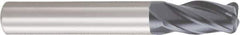 OSG - 1/4", 4 Flute, Single End, Solid Carbide, 0.045" Corner Radius End Mill - 2-1/2" OAL, 30° Helix, Right Hand Flute, 3/4" LOC, Right Hand Cut - USA Tool & Supply