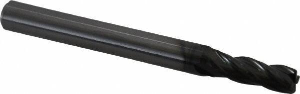 OSG - 7/32", 4 Flute, Single End, Solid Carbide, 0.03" Corner Radius End Mill - 2-1/2" OAL, 30° Helix, Right Hand Flute, 5/8" LOC, Right Hand Cut - USA Tool & Supply