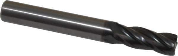 OSG - 5/16", 4 Flute, Single End, Solid Carbide, 0.03" Corner Radius End Mill - 2-1/2" OAL, 30° Helix, Right Hand Flute, 13/16" LOC, Right Hand Cut - USA Tool & Supply