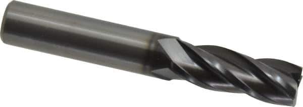 OSG - 3/8", 4 Flute, Single End, Solid Carbide, 0.02" Corner Radius End Mill - 2-1/2" OAL, 30° Helix, Right Hand Flute, 1" LOC, Right Hand Cut - USA Tool & Supply