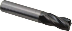 OSG - 1/2", 4 Flute, Single End, Solid Carbide, 0.045" Corner Radius End Mill - 3" OAL, 30° Helix, Right Hand Flute, 1" LOC, Right Hand Cut - USA Tool & Supply