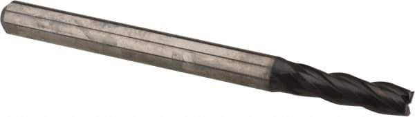OSG - 7/64", 3/8" LOC, 1/8" Shank Diam, 1-1/2" OAL, 4 Flute, Solid Carbide Square End Mill - Single End, WXL Finish, Spiral Flute, 30° Helix, Centercutting, Right Hand Cut, Right Hand Flute, Series 3604 - USA Tool & Supply
