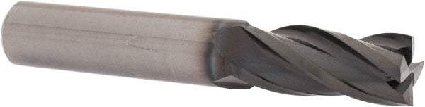OSG - 7/16", 1" LOC, 7/16" Shank Diam, 2-3/4" OAL, 4 Flute, Solid Carbide Square End Mill - Single End, WXL Finish, Spiral Flute, 30° Helix, Centercutting, Right Hand Cut, Right Hand Flute, Series 3604 - USA Tool & Supply