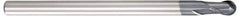 OSG - 12mm Diam, 18mm LOC, 2 Flute Solid Carbide Ball End Mill - WXL Finish, Single End, 110mm OAL, 12mm Shank Diam, Spiral Flute - USA Tool & Supply