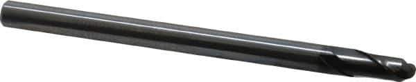 OSG - 6mm Diam, 12mm LOC, 2 Flute Solid Carbide Ball End Mill - WXL Finish, Single End, 90mm OAL, 6mm Shank Diam, Spiral Flute - USA Tool & Supply
