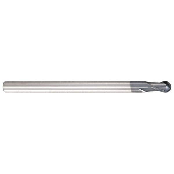 OSG - Ball End Mills; Mill Diameter (Inch): 5/32 ; Mill Diameter (Decimal Inch): 0.1562 ; Number of Flutes: 2 ; Length of Cut (Inch): 5/32 ; Material: Solid Carbide ; Overall Length (Inch): 2-1/2 - Exact Industrial Supply