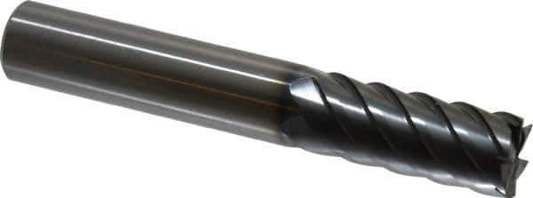 OSG - 5/8", 1-1/2" LOC, 5/8" Shank Diam, 4" OAL, 6 Flute, Solid Carbide Square End Mill - Single End, WXS Finish, Spiral Flute, 45° Helix, Centercutting, Right Hand Cut, Right Hand Flute, Series 4440 - USA Tool & Supply