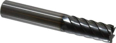 OSG - 5/8", 1-1/2" LOC, 5/8" Shank Diam, 4" OAL, 6 Flute, Solid Carbide Square End Mill - Single End, WXS Finish, Spiral Flute, 45° Helix, Centercutting, Right Hand Cut, Right Hand Flute, Series 4440 - USA Tool & Supply