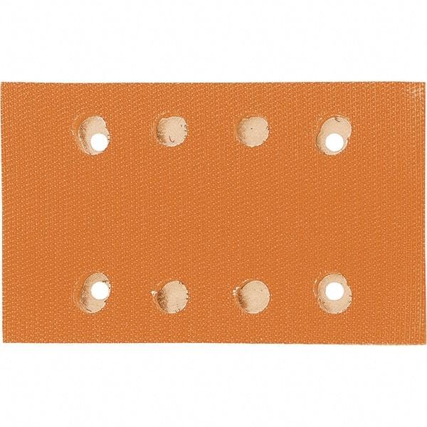 Dynabrade - 5 x 3-1/4" Rectangular Hook Face Backing Pad - Dynabug II Compatible, Screw Attachment, Vacuum Pad, 3/8" Thick, Medium Density, Short Nap - USA Tool & Supply