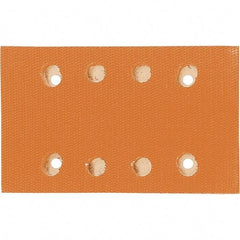 Dynabrade - 5 x 3-1/4" Rectangular Hook Face Backing Pad - Dynabug II Compatible, Screw Attachment, Vacuum Pad, 3/8" Thick, Medium Density, Short Nap - USA Tool & Supply