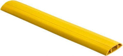 Hubbell Wiring Device-Kellems - 1 Channel, 5 Ft Long, 1-1/4" Max Compatible Cable Diam, Yellow PVC On Floor Cable Cover - 142.24mm Overall Width x 43.18mm Overall Height, 45.98mm Channel Width x 1-1/4" Channel Height - USA Tool & Supply