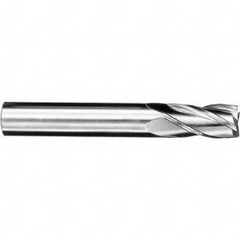 SGS - 1/2", 1" LOC, 1/2" Shank Diam, 3" OAL, 4 Flute, Solid Carbide Square End Mill - Exact Industrial Supply