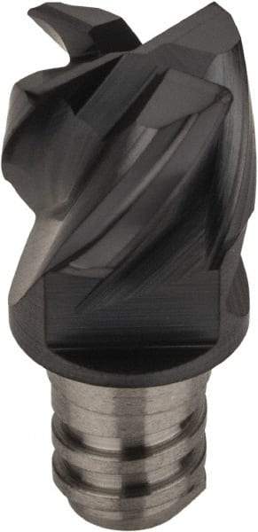Iscar - MM EC-CF Grade IC908 Carbide End Milling Tip Insert - TiAlN Finish, 4 Flutes, 5/16" Cutting Diam, 0.22" Depth of Cut, 0.393" Extension, 0.015" Cnr Rad, 38° Helix - USA Tool & Supply
