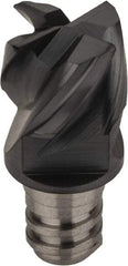 Iscar - MM EC-CF Grade IC908 Carbide End Milling Tip Insert - TiAlN Finish, 4 Flutes, 5/16" Cutting Diam, 0.22" Depth of Cut, 0.393" Extension, 0.015" Cnr Rad, 38° Helix - USA Tool & Supply
