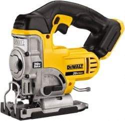 DeWALT - 20 Volt, 3,000 SPM, 1" Stroke Length, Cordless Jigsaw - USA Tool & Supply