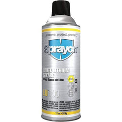 Sprayon - 11 oz Aerosol Lithium General Purpose Grease - Off White, 275°F Max Temp, NLGIG 2, - USA Tool & Supply