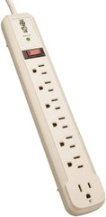 Tripp-Lite - 7 Outlets, 120 VAC15 Amps, 4' Cord, Power Outlet Strip - Floor, Keyhole Mount, 5-15 NEMA Configuration, 12.4" Strip - USA Tool & Supply