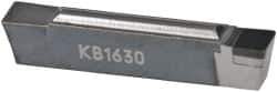Kennametal - 0600A4 EST Grade KB1630, 0.236" Cutting Width PCBN Grooving & Turning Insert - 0.165" Max Depth of Cut, Neutral, 0.031" Corner Radius, Uncoated - USA Tool & Supply