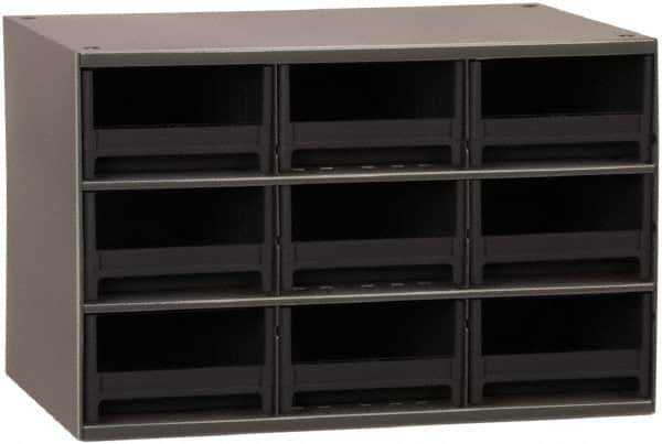 Akro-Mils - 9 Drawer, Small Parts Cabinet - 11" Deep x 17" Wide x 11" High - USA Tool & Supply