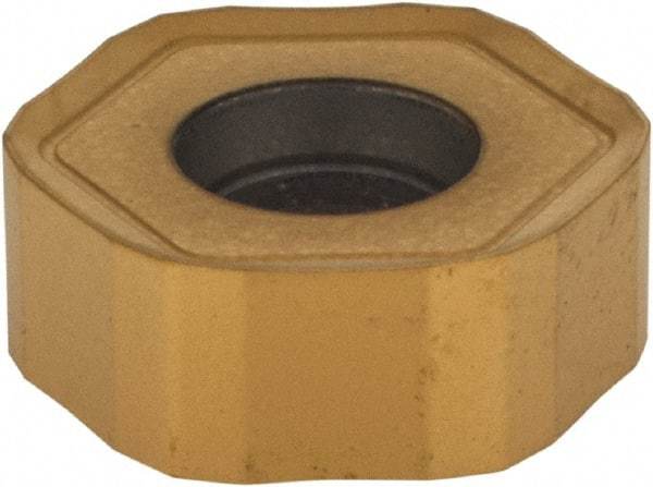 Kennametal - HNPJ43 HD Grade KC725M Carbide Milling Insert - TiN/TiCN/TiN Finish, 0.1731" Thick, 12mm Inscribed Circle, 1mm Corner Radius - USA Tool & Supply