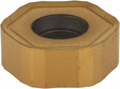 Kennametal - HNPJ43 HD Grade KC725M Carbide Milling Insert - TiN/TiCN/TiN Finish, 0.1731" Thick, 12mm Inscribed Circle, 1mm Corner Radius - USA Tool & Supply