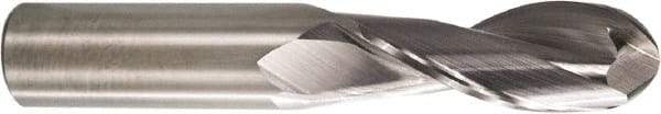 M.A. Ford - 5/8" Diam, 1-5/8" LOC, 2 Flute Solid Carbide Ball End Mill - Single End, 4" OAL, 5/8" Shank Diam, Spiral Flute - USA Tool & Supply
