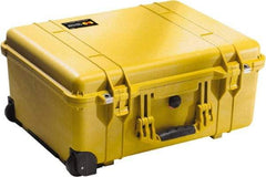 Pelican Products, Inc. - 17-59/64" Wide x 10-27/64" High, Clamshell Hard Case - Yellow, Polyethylene - USA Tool & Supply