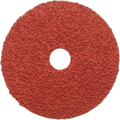 3M - 5" Diam 7/8" Hole 36+ Grit Fiber Disc - Very Coarse Grade, Ceramic, 12,000 Max RPM, Series 987C - USA Tool & Supply