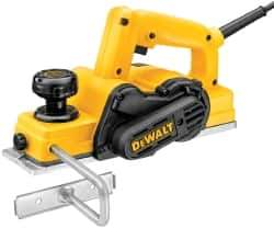 DeWALT - 120 and 240 Volt, 5.5 Amp, 17,000 RPM, Handheld Planer Kit - 1/16 Inch Depth of Cut, 3-1/4 Inch Wide - USA Tool & Supply