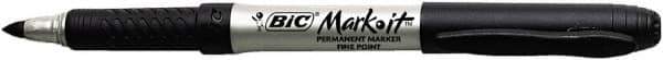 Bic - Black Permanent Marker - Fine Tip, Alcohol Base Ink - USA Tool & Supply